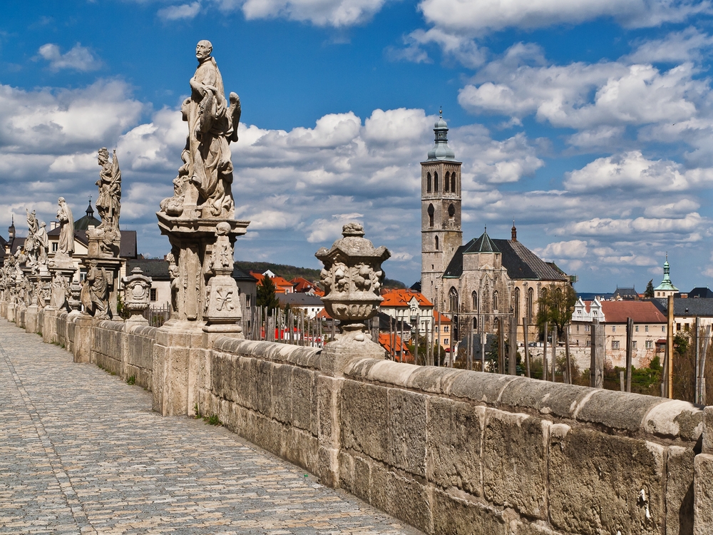 Calles del centro histórico de Kutná Hora, cerca de Praga