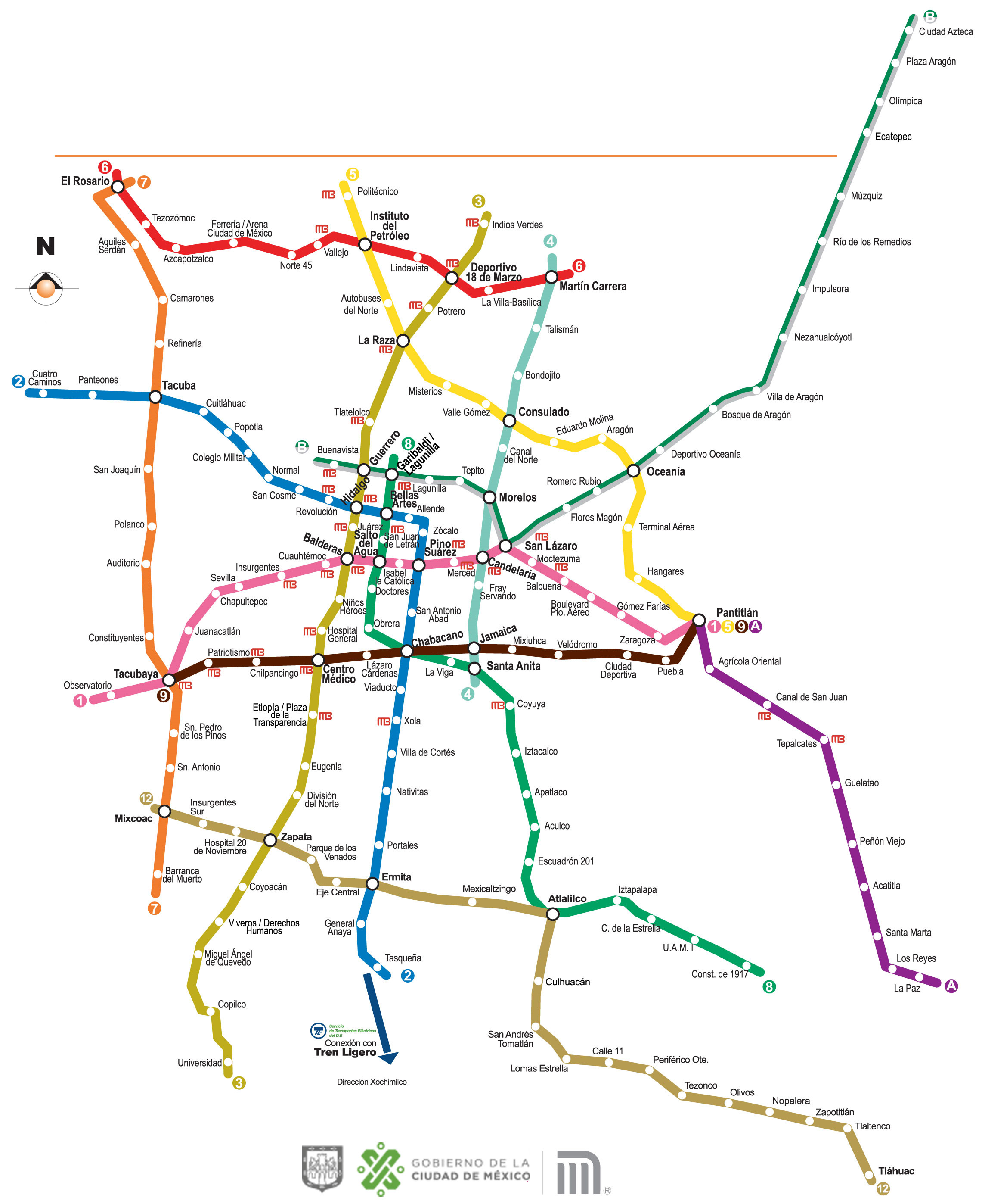 Mapa del metro de Ciudad de México