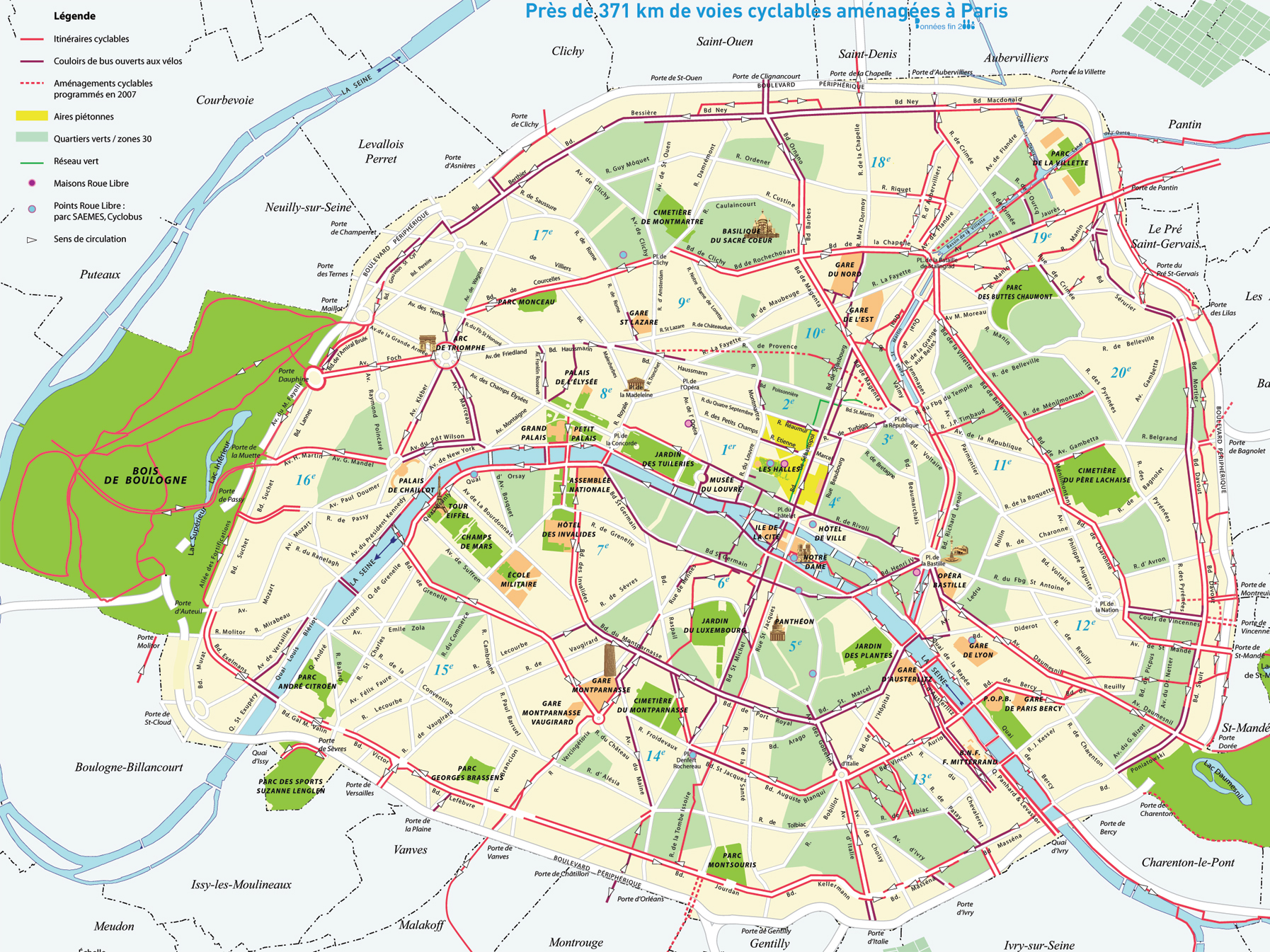 Mapa de París, Plano y callejero de París