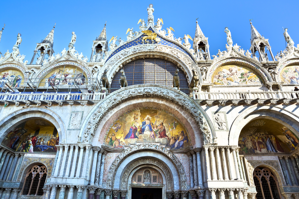 Detalles de la fachada de San Marcos de Venecia