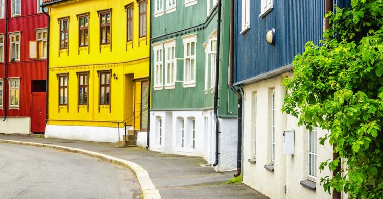 Típicas calles de Oslo 
