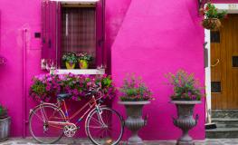 Fachada típica de la Isla de Burano Fachada típica de la Isla de Burano