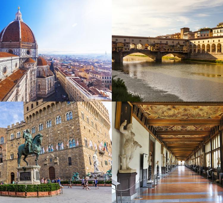 Centro histórico de Florencia y Galería de los Uffizi Centro histórico de Florencia y Galería de los Uffizi