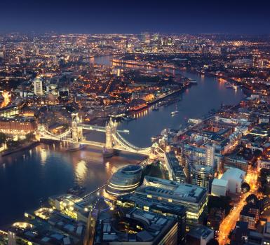 Londres, vista panorámica de noche Londres, vista panorámica de noche