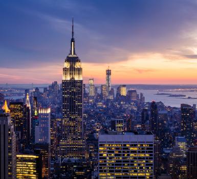 Vista nocturna del Empire State Empire State noche