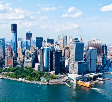 Vista panorámica de la isla de Manhattan Vista isla de Manhattan