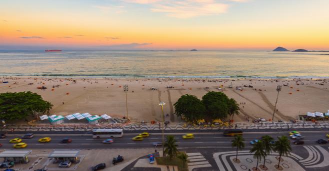 Atardecer en Río, desde hotel en Copacabana