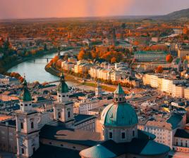 Vistas aéreas de Salzburgo