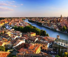 Vista panorámica de Verona 