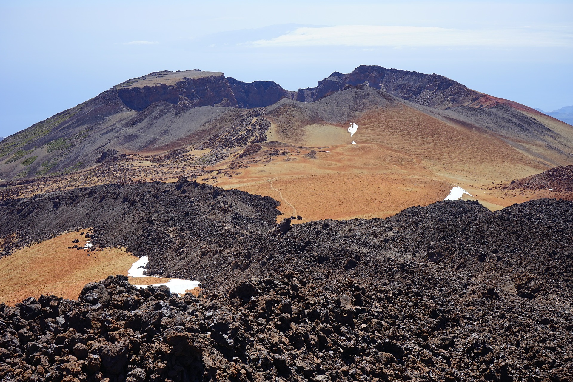 Vistas al volcán Pico Viejo, en Tenerife