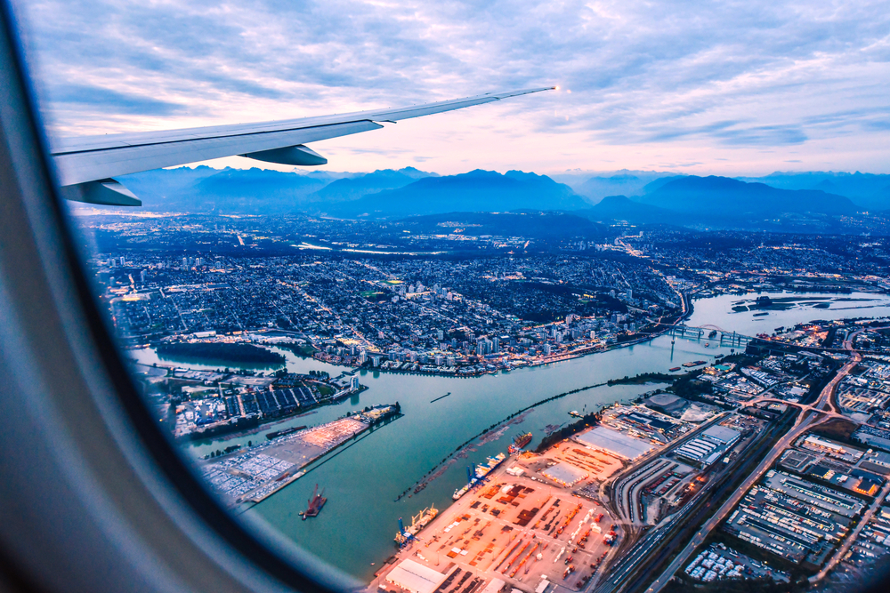 Vistas llegando al Aeropuerto de Vancouver