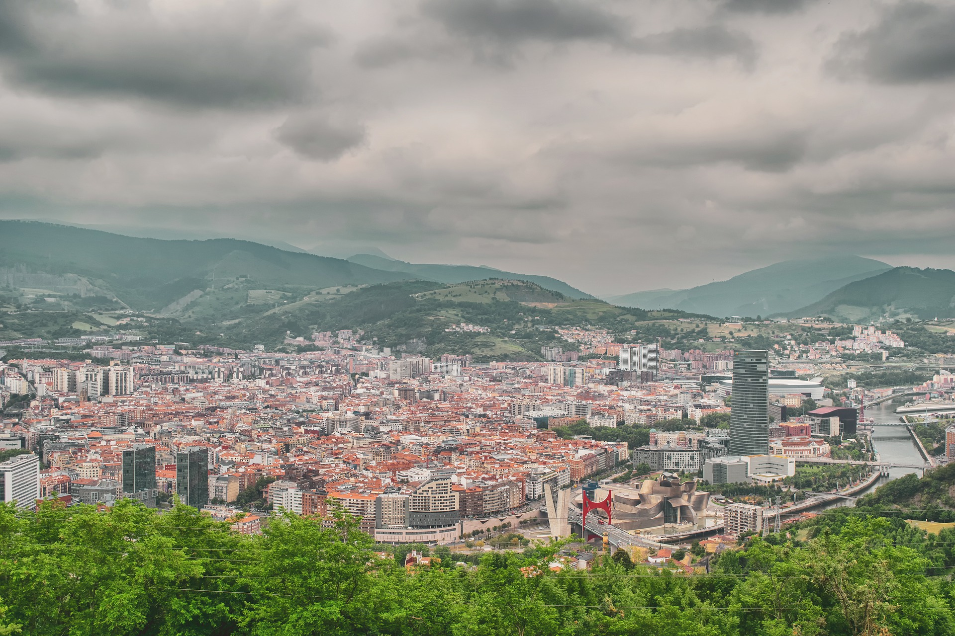 Vistas de Bilbao desde El Monte Artxanda.
