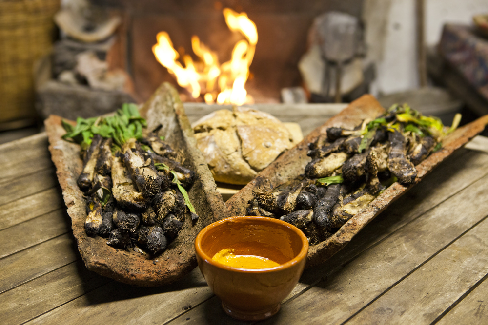 Calçots con romesco