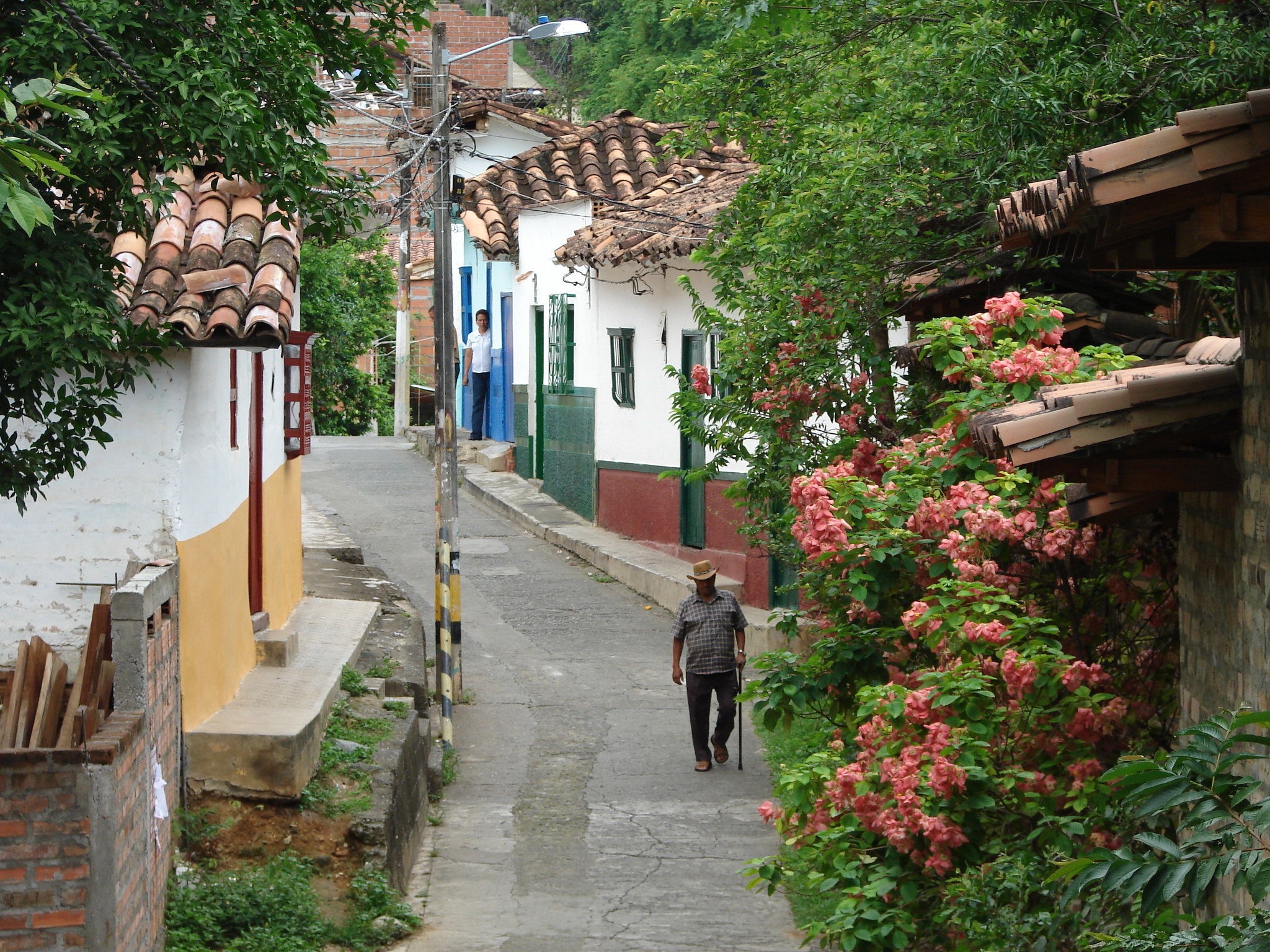 Calles de Santa Fe de Antioquia, cerca de Medellín