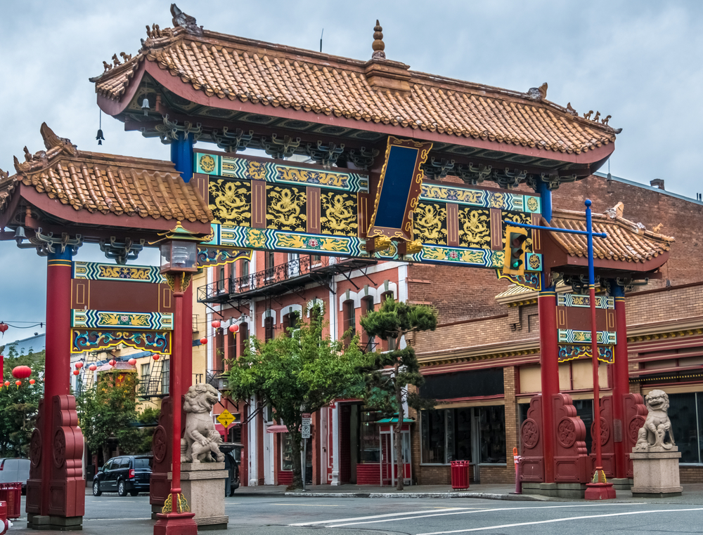 Puerta china en el Chinatown de Vancouver