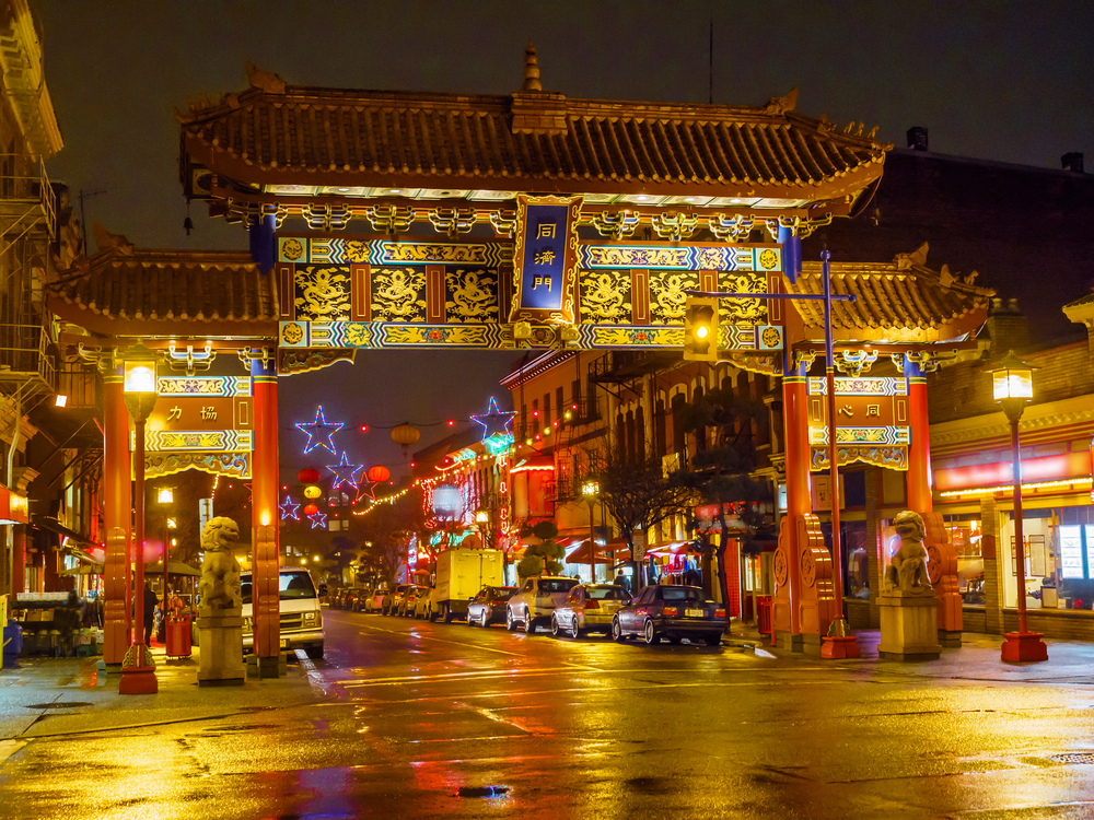 Puerta china en el Chinatown de Vancouver