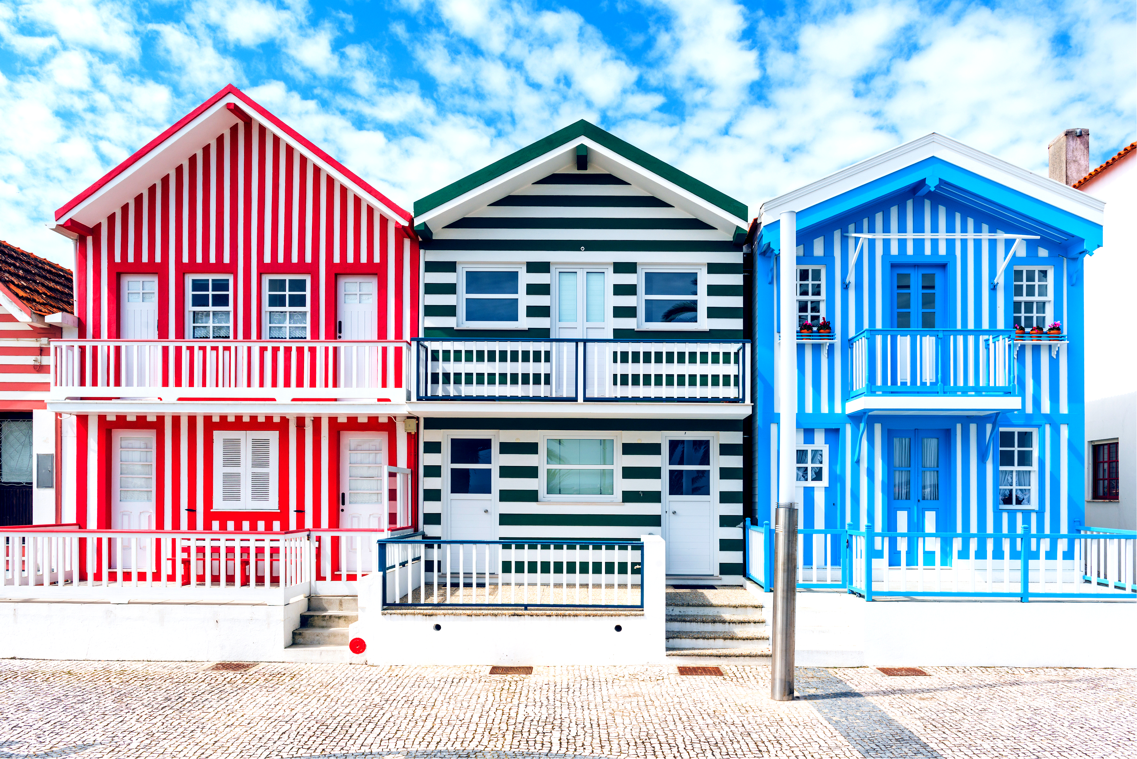 Casitas de colores en Costa Nova - Portugal