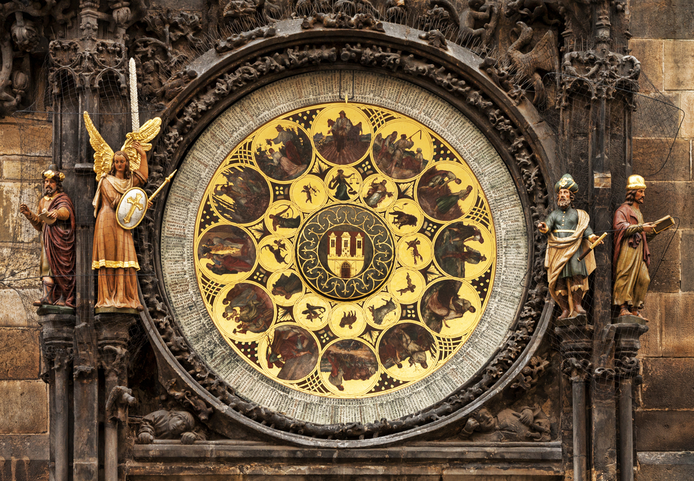Detalle de las figuras del Reloj Astronómico de Praga
