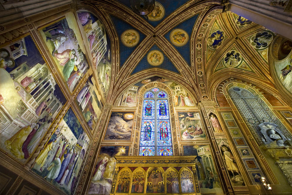 Frescos del interior de la iglesia de Santa Croce