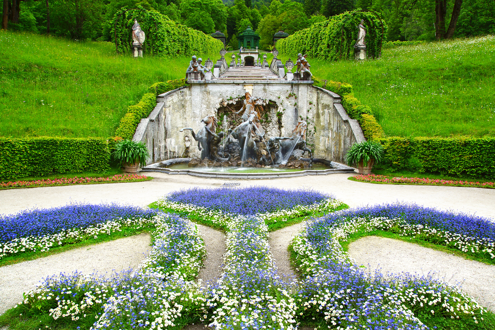 Fuente de Neptuno en el Palacio de Linderhof