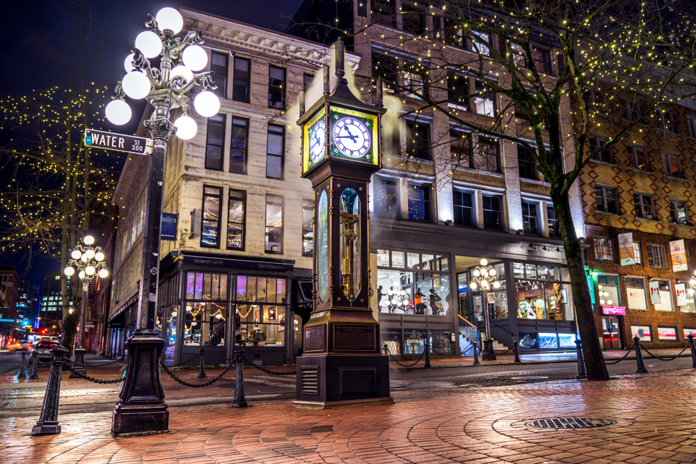 Reloj de vapor del Gastown