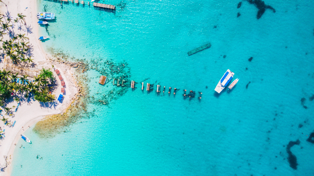 Vista aérea de Isla Saona