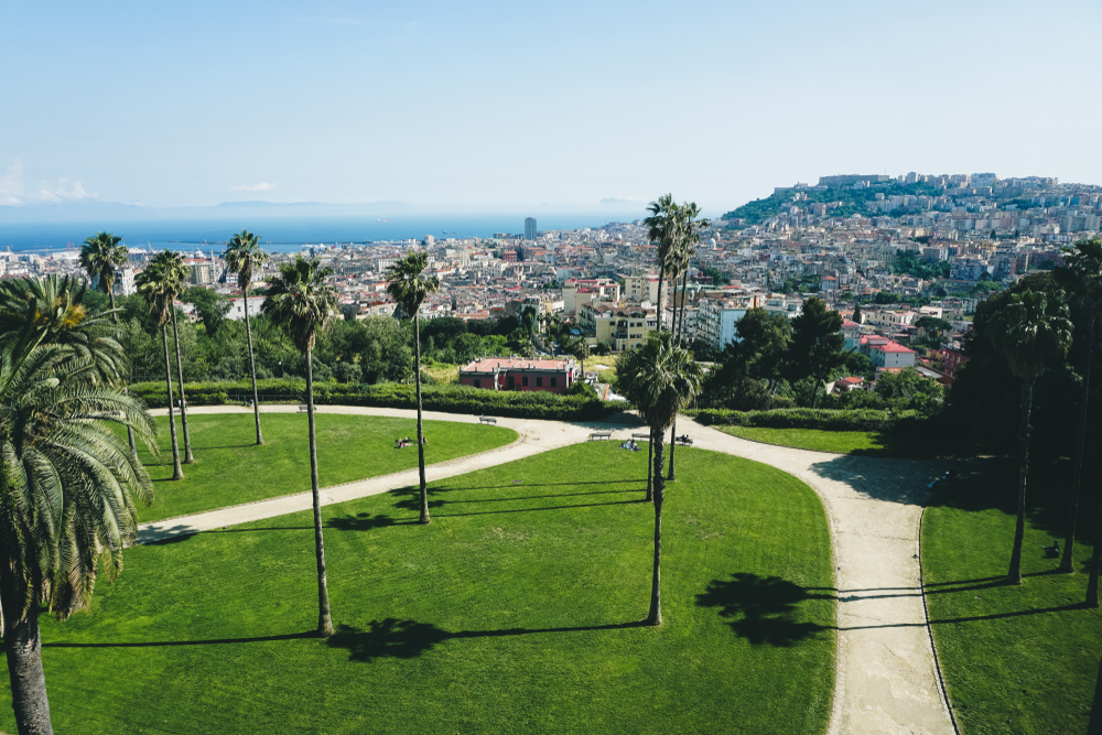 Los preciosos jardines que rodean al museo Capodimonte, en Nápoles