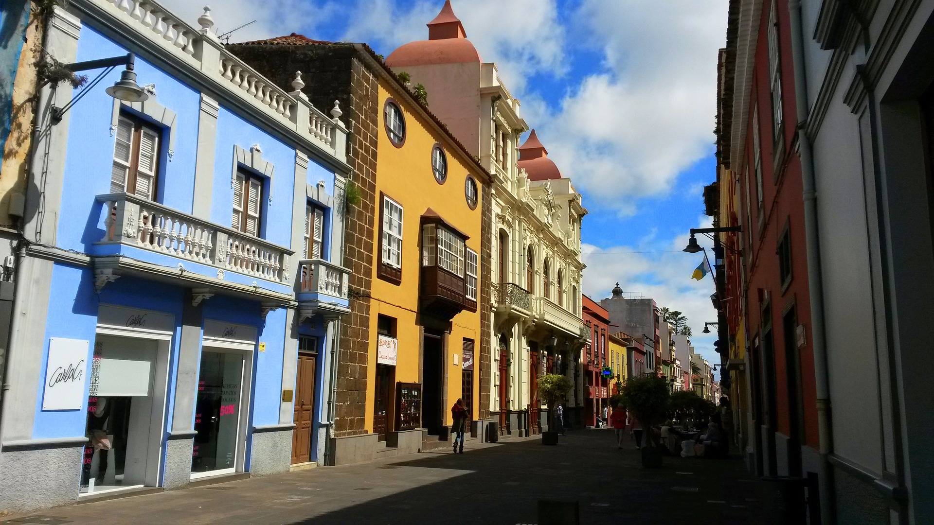 Fachadas coloridas en La Laguna, Tenerife