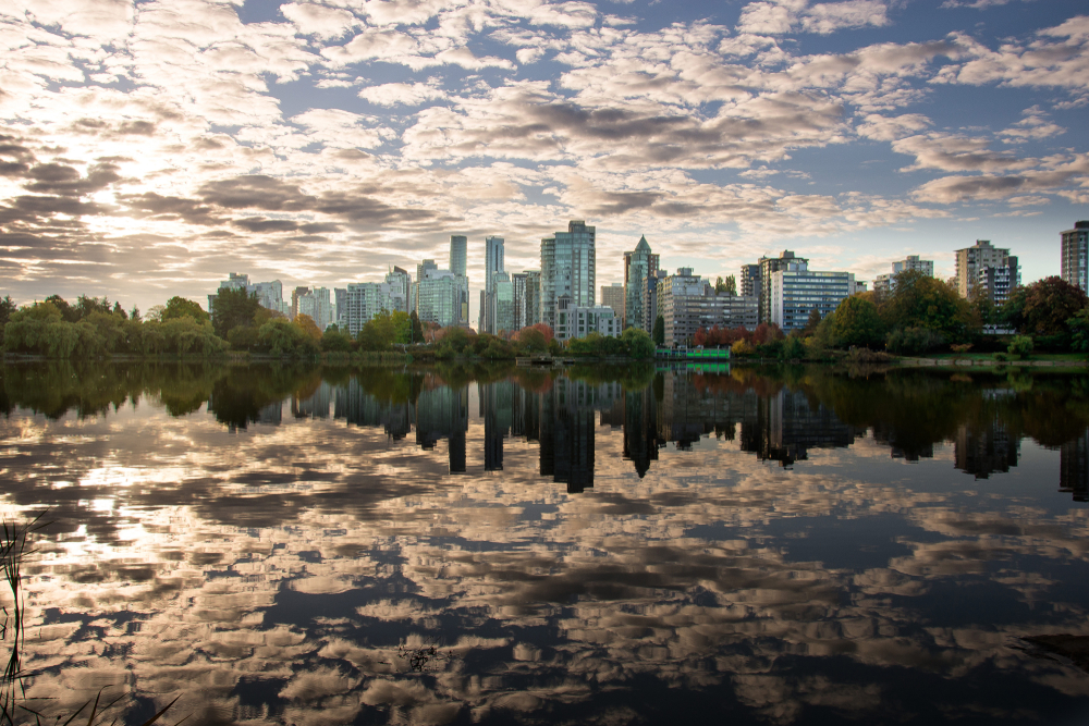 Vistas desde Lost Lagoon en Vancouver