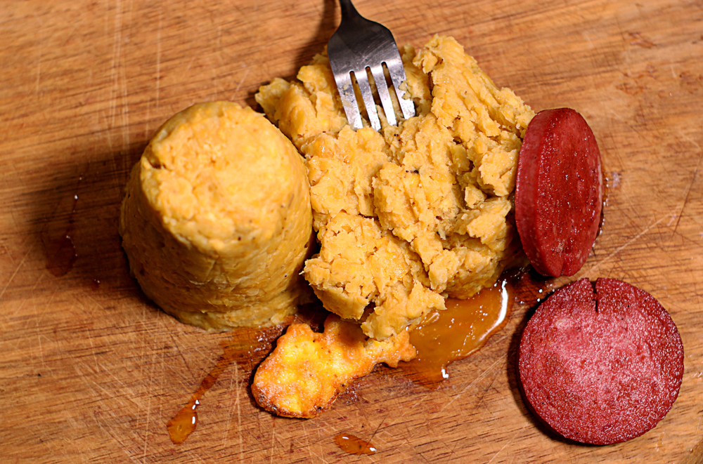 Mangú con salami, desayuno tracional dominicano