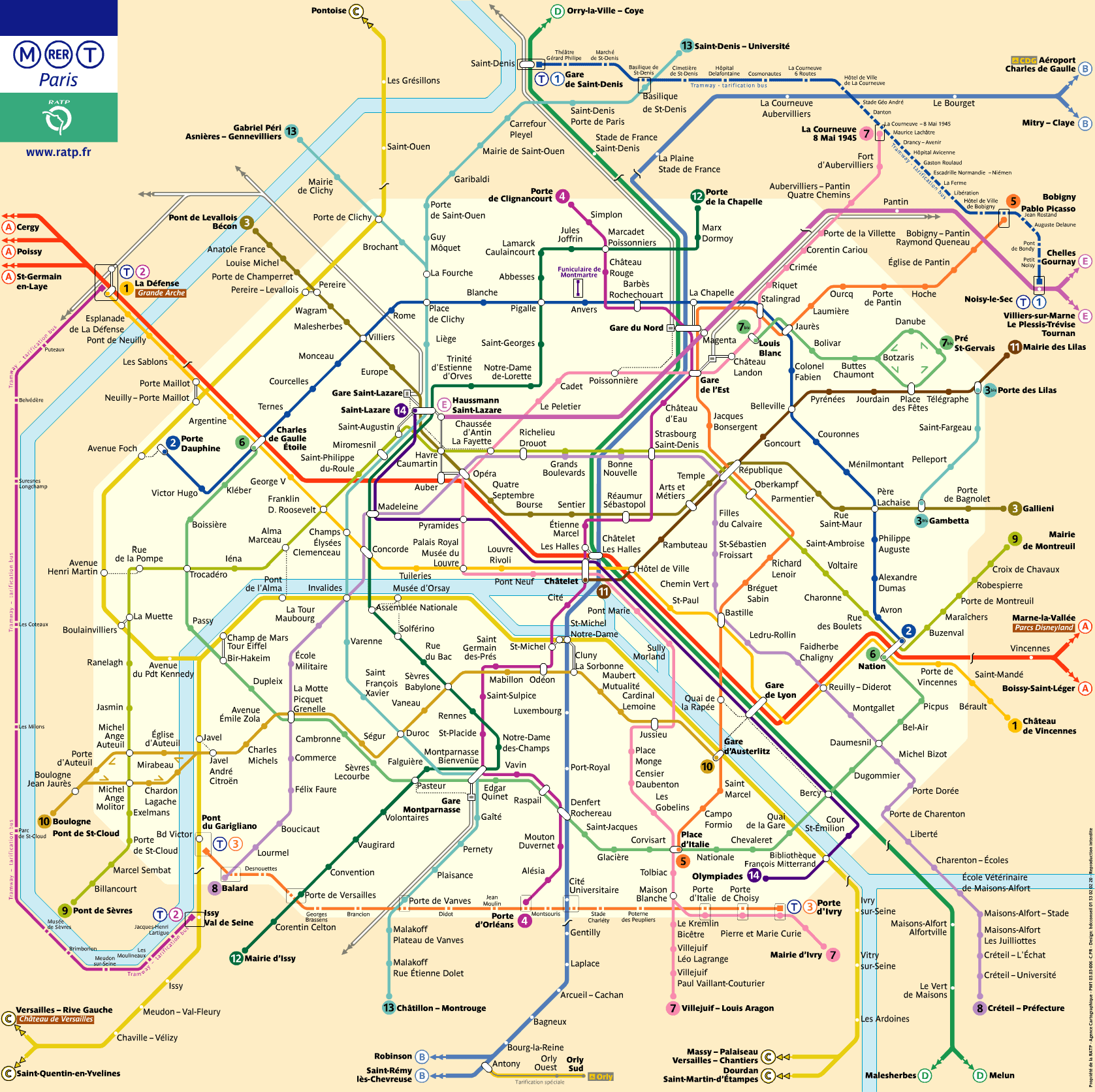 Mapa del metro de París