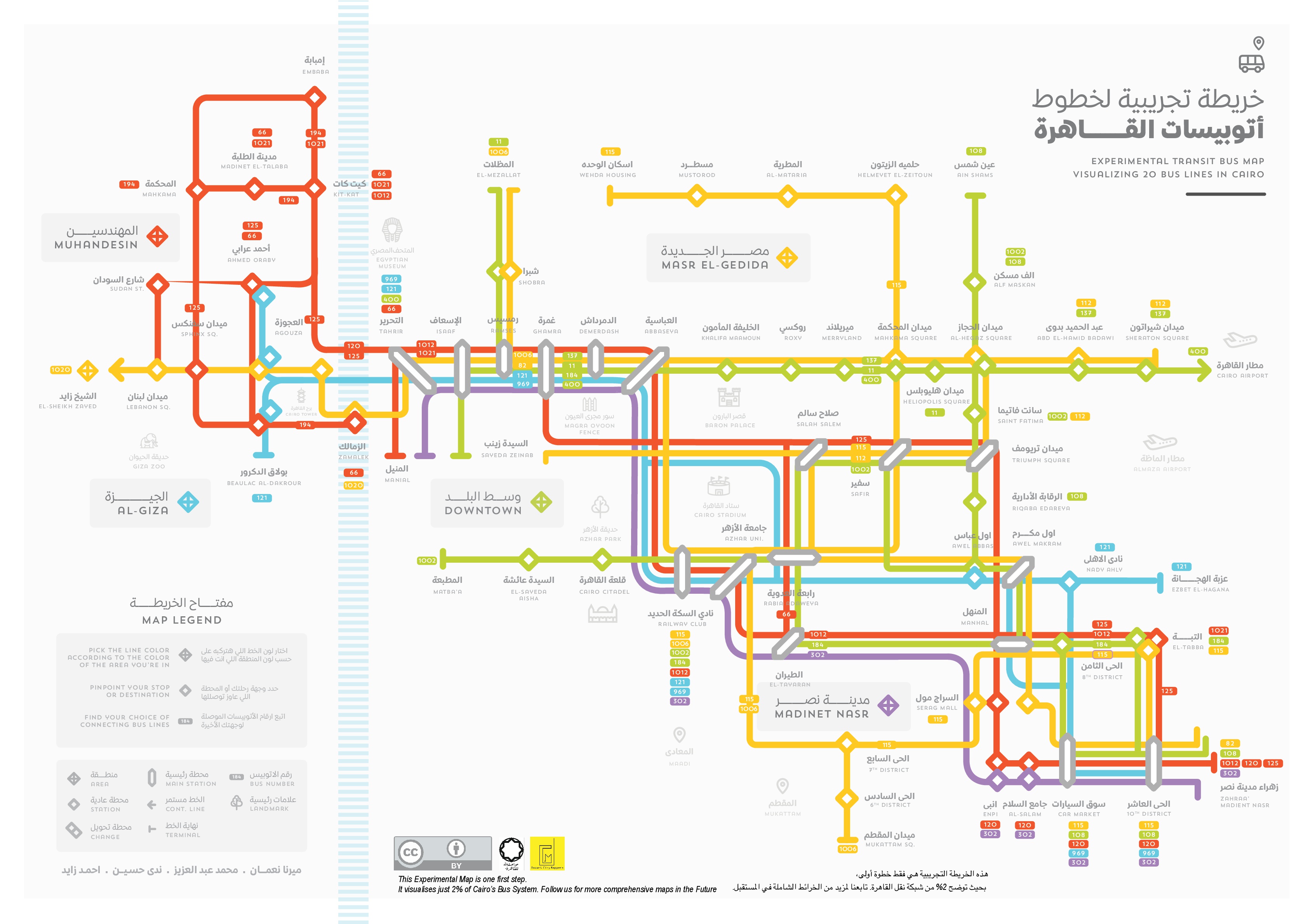 Mapa autobuses El Cairo