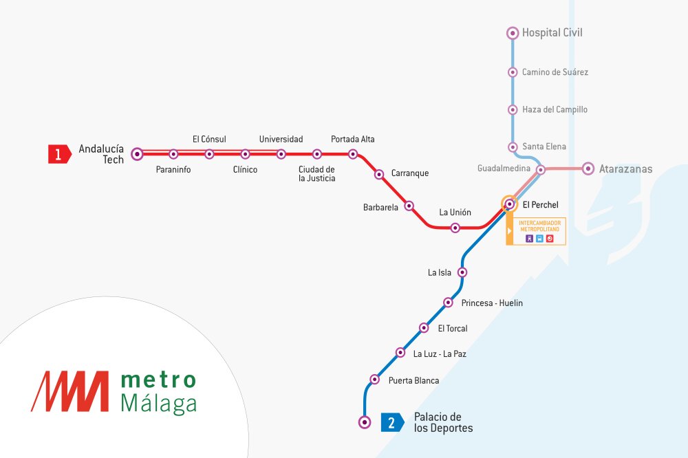Mapa del metro de Málaga