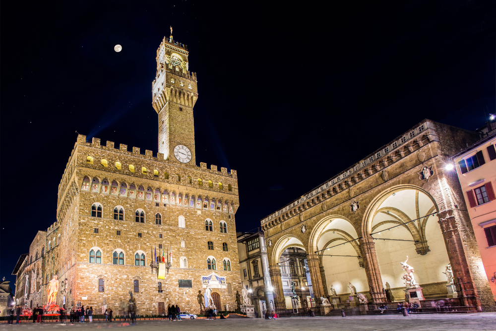 Piazza della Signoria de noche