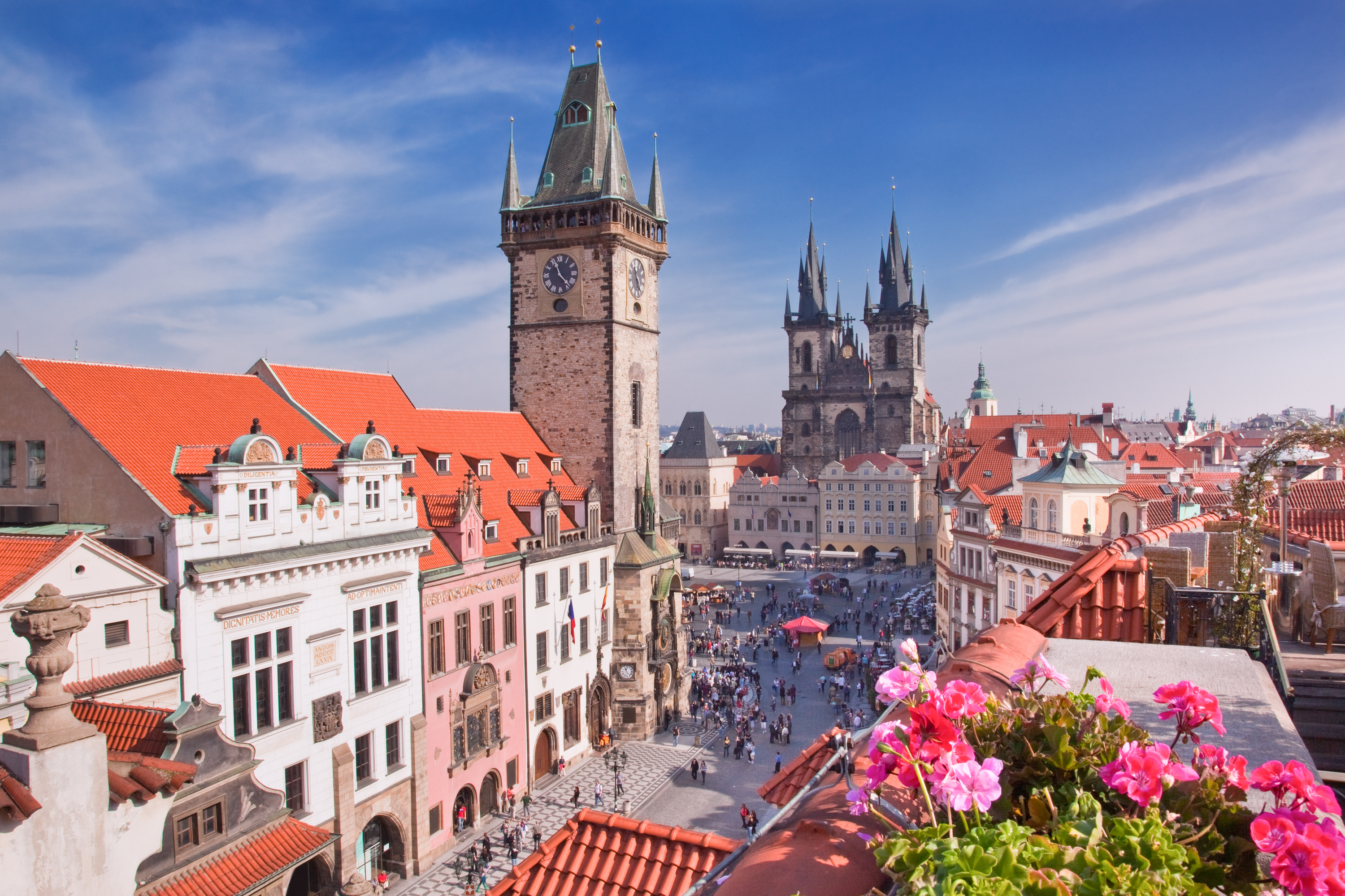 La céntrica plaza de la Ciudad Vieja, en Praga