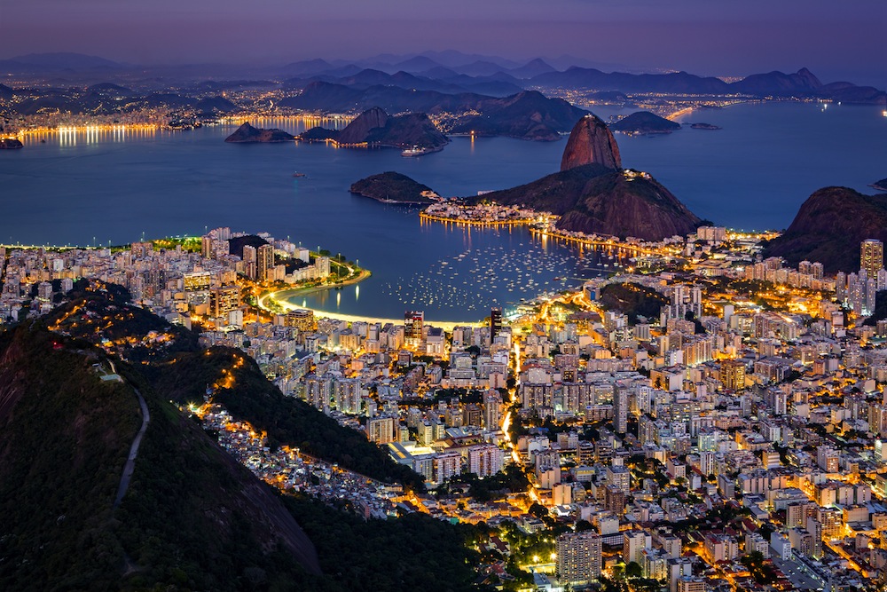 Vista panorámica de Río y la Bahía de Guanabara