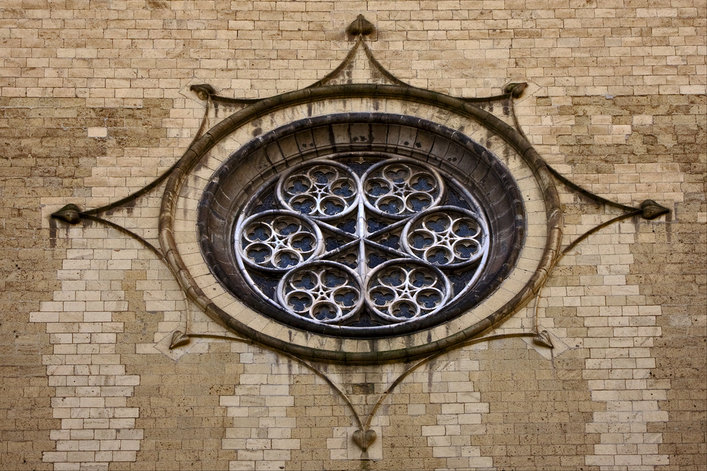 Rosetón de la iglesia de Santa Clara, en Nápoles