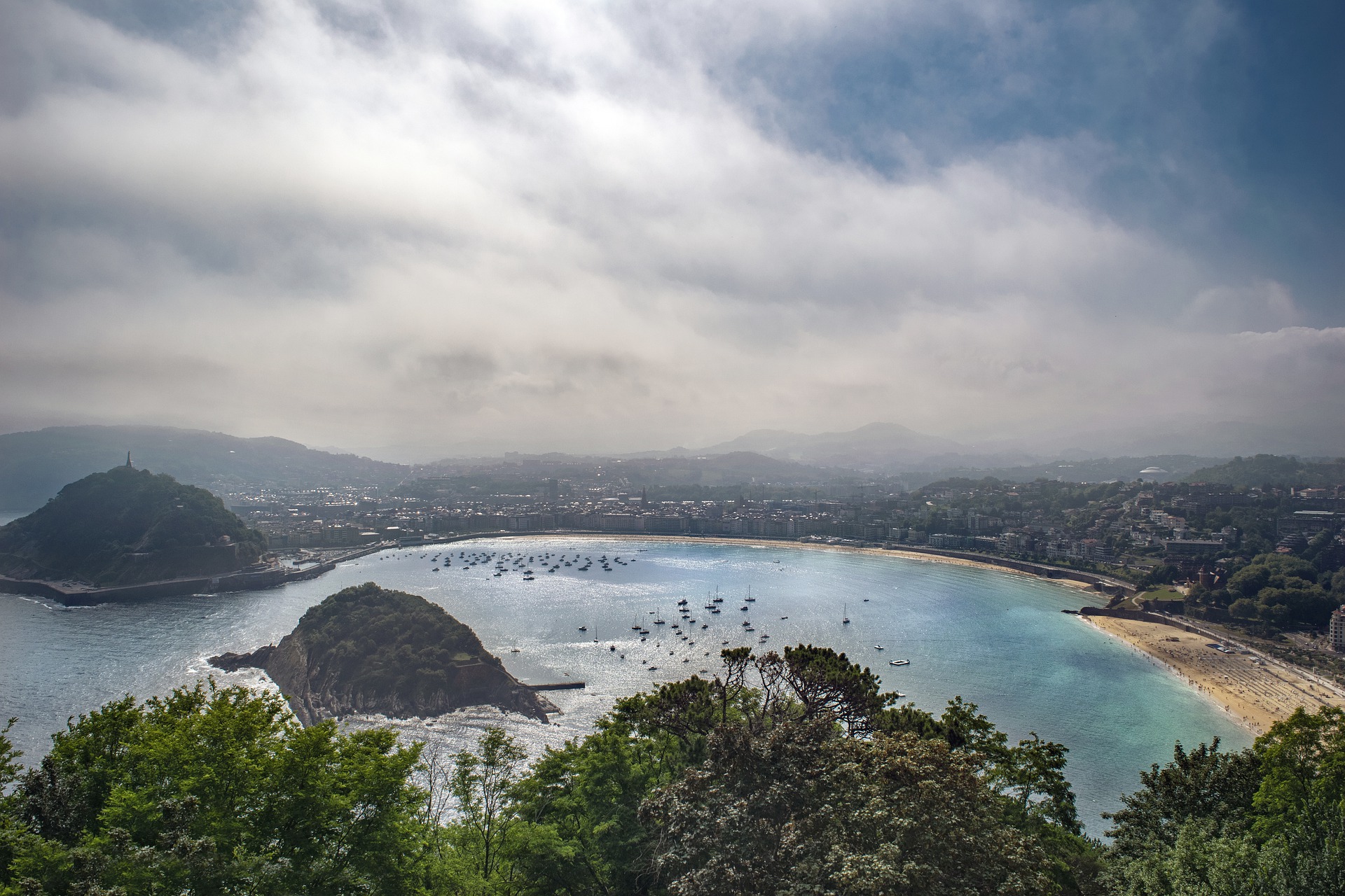 Vista de San Sebastián desde el monte Igueldo