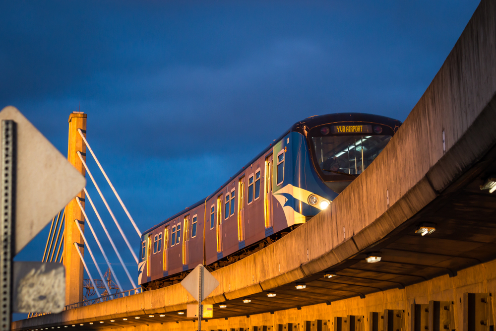 Skytrain en Vancouver desde el aeropuerto