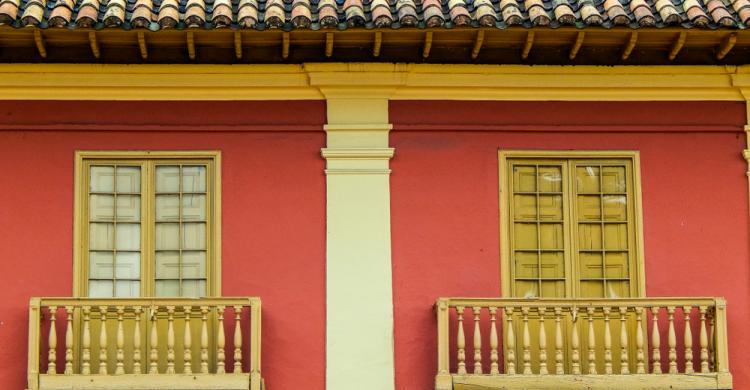 Balcones coloniales en Zipaquirá