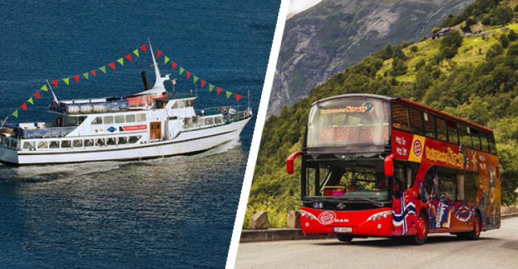 Crucero y autobús turístico de Oslo