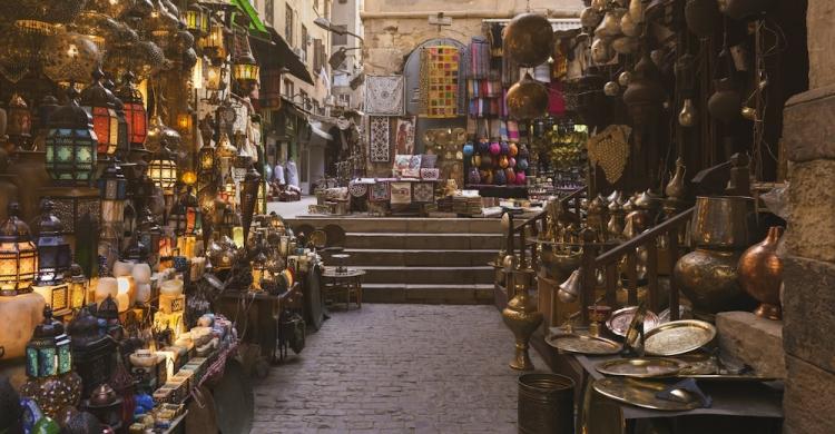 Las calles del bazar Jan el-Jalili