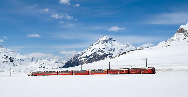 Recorrido del Bernina en invierno