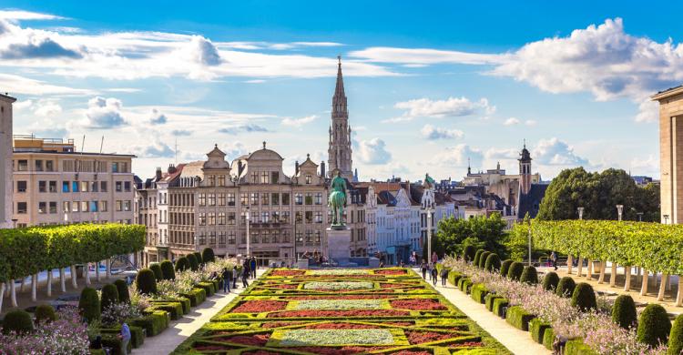 Vista de Bruselas desde el Mont des Arts