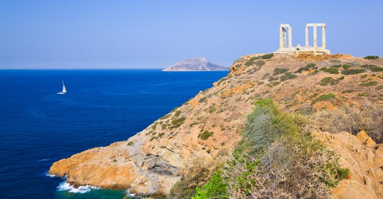 Cabo Sunión y el Mar Egeo