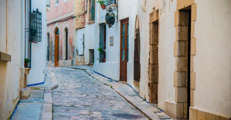 Típica calle en Sitges