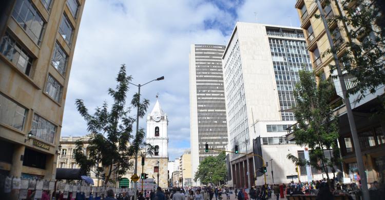 Carrera 7, una de las principales avenidas de Bogotá