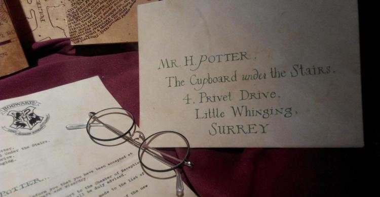 Carta de aceptación de Harry Potter en Hogwarts