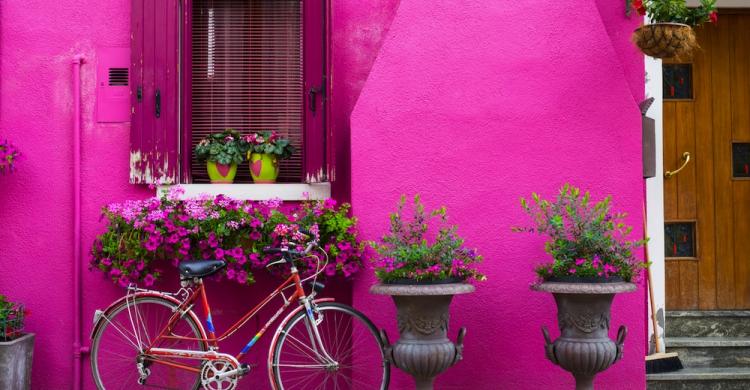 Fachada típica de la Isla de Burano