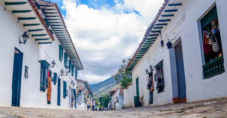 Calles pintadas de blanco en Villa de Leyva